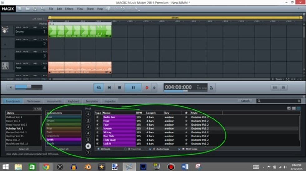 After wards, add a synth to blend with the melody.