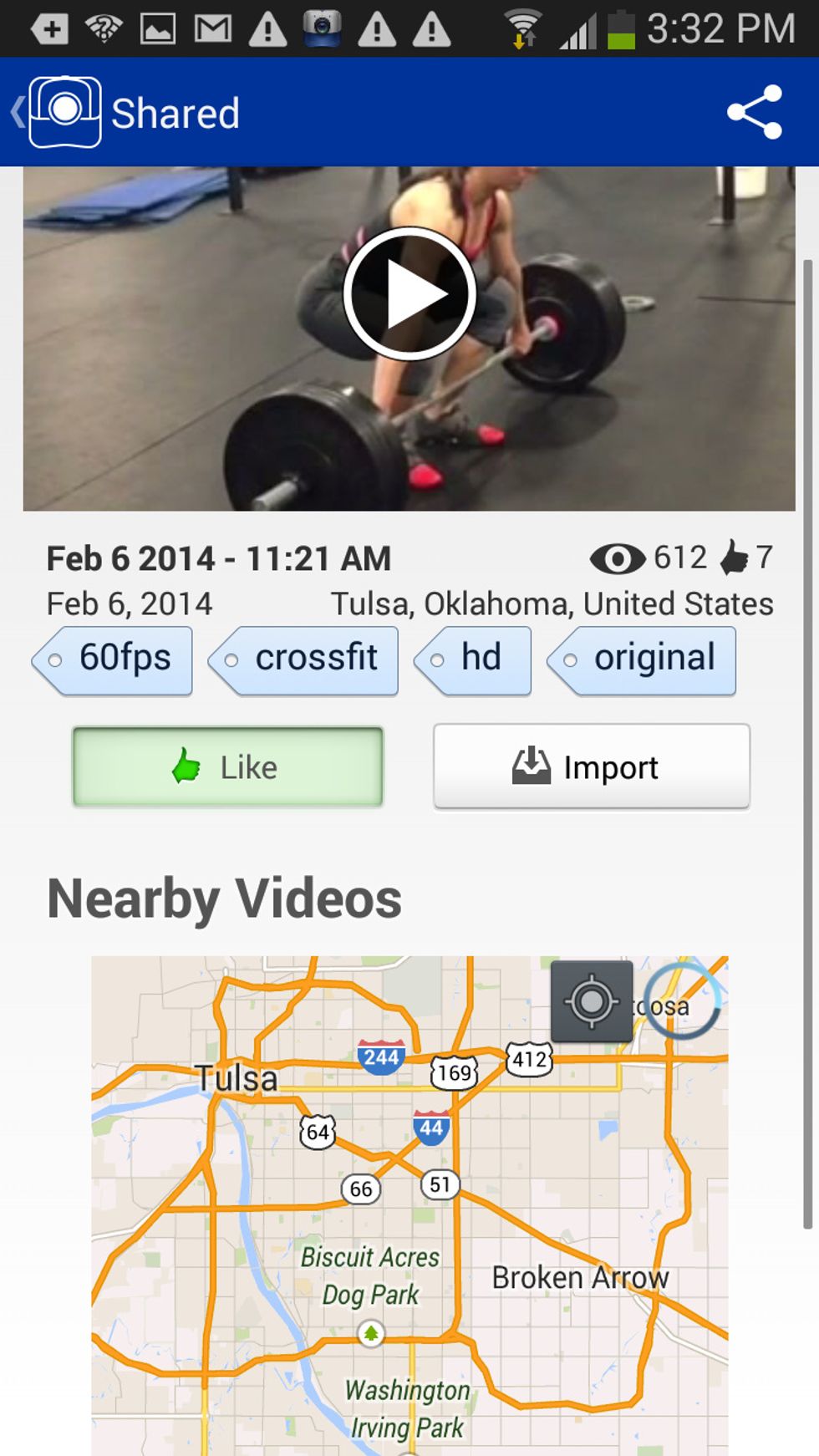 After watching a video shared by another Coach's Eye user tap the like button to show your support.