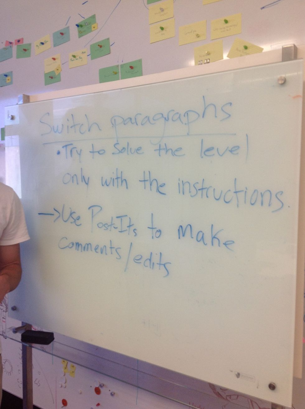 After writing their paragraph, students will switch their writing with their classmates.