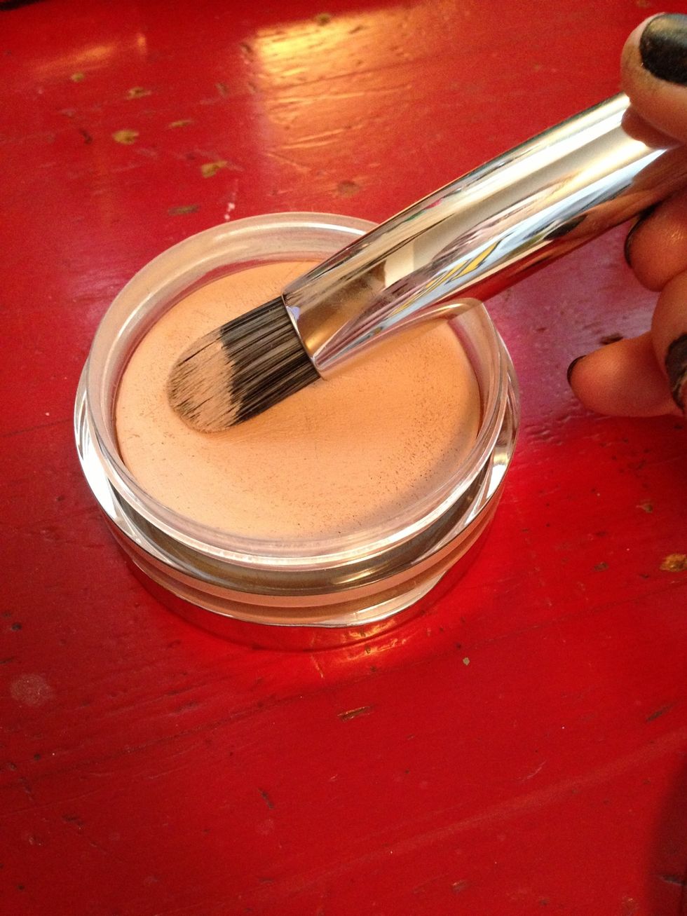 After you apply & blend the concealer, apply foundation.