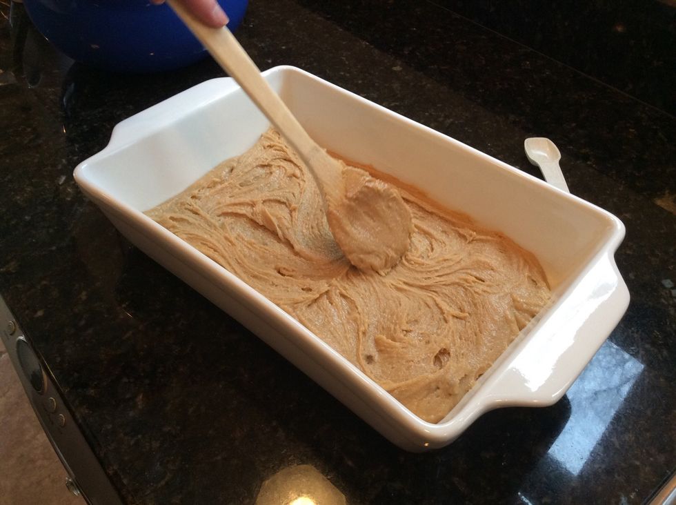 After, you are now ready to evenly distribute the batter throughout a 9x13" pan.