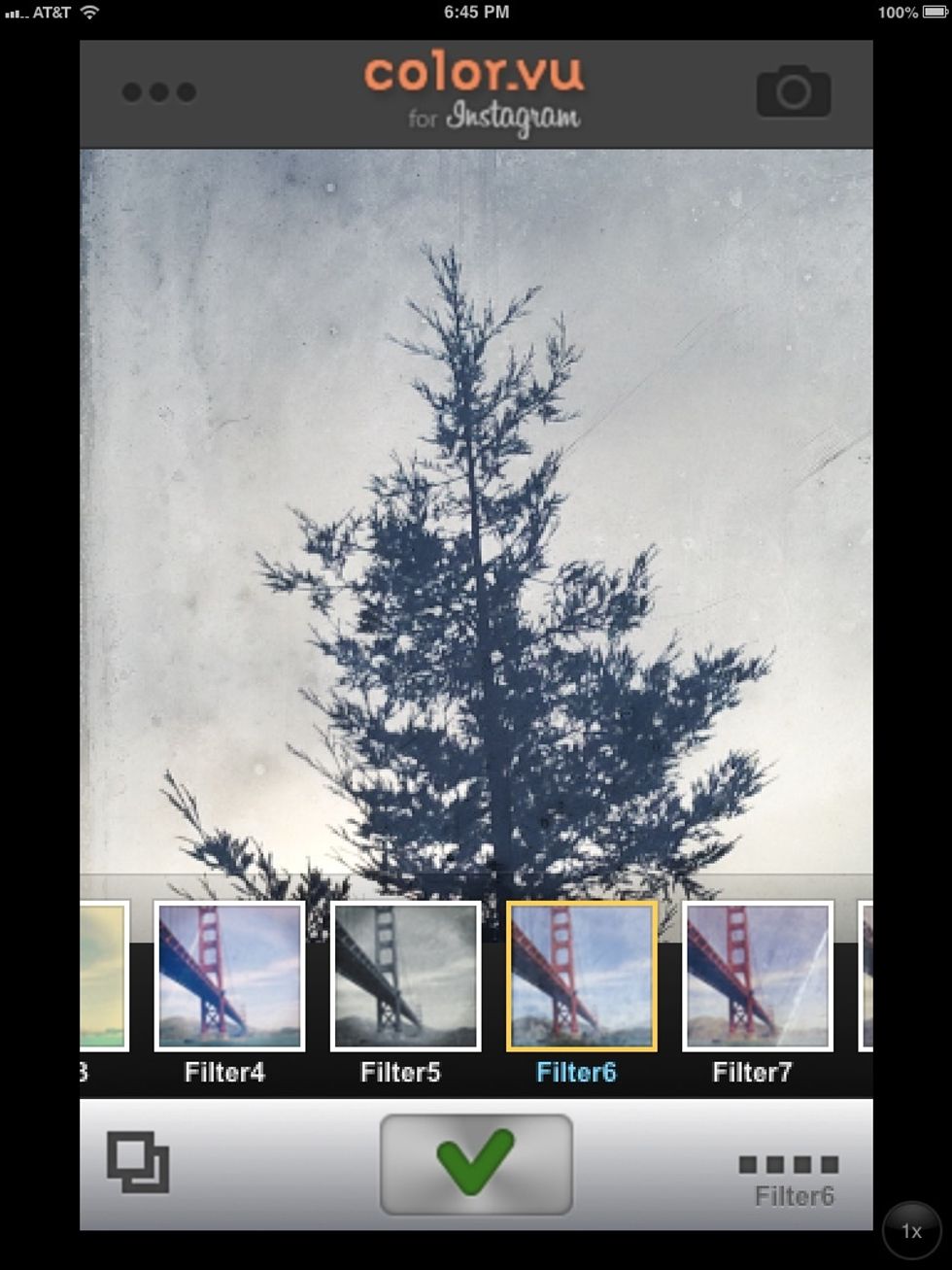 After you choose a filter you can click on the check mark. Maybe you can't see it on the pic but it is in the bottom