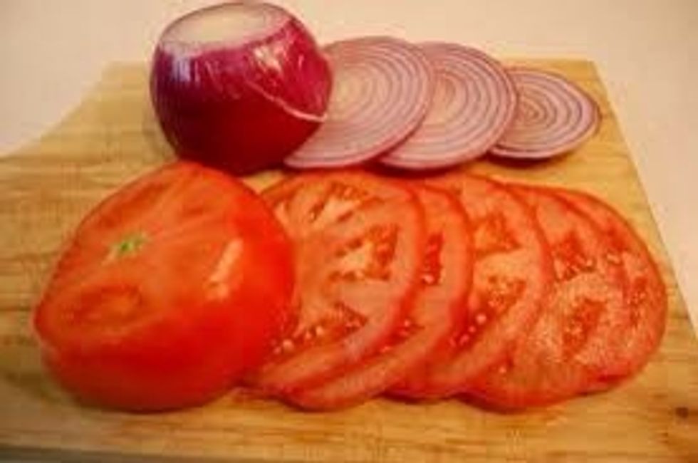 After you clean all the vegetables you need one sharp knife and cut into strips!