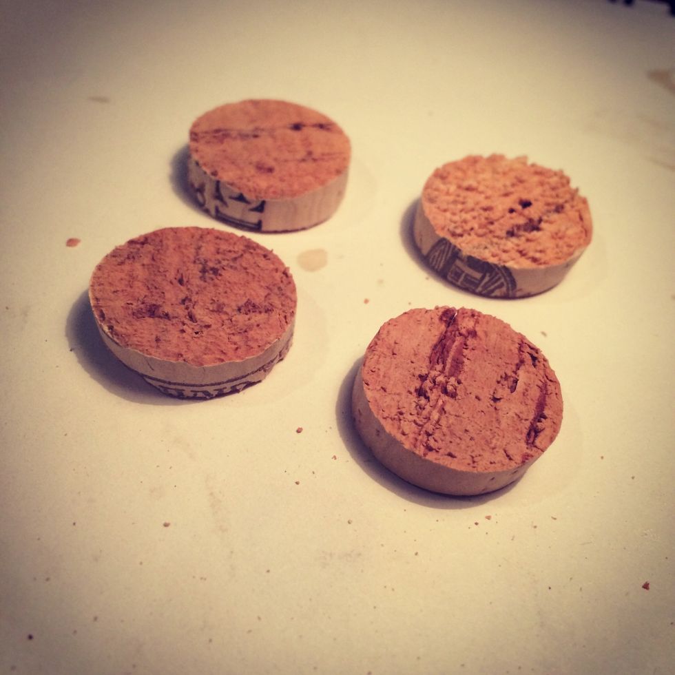 After you cut the rounds then use scissors to clean up the edges. Try to make one side flat.