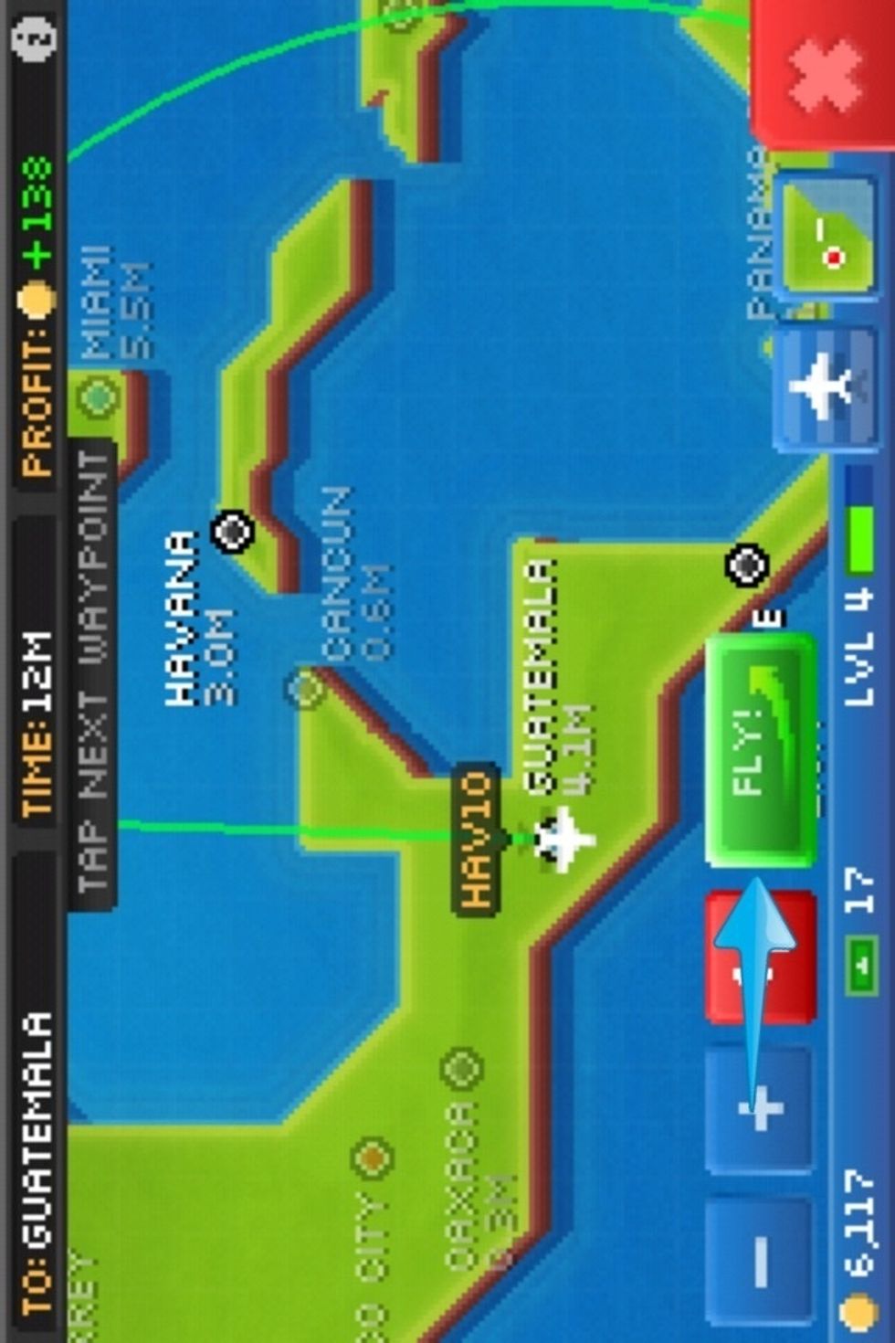 After you do that, press FLY.