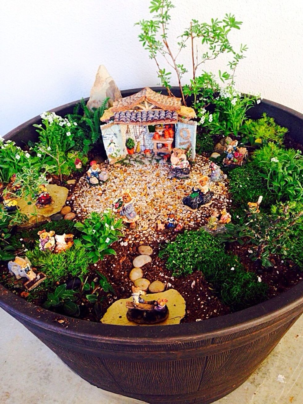 After you done with trees and flowers add moss to empty places