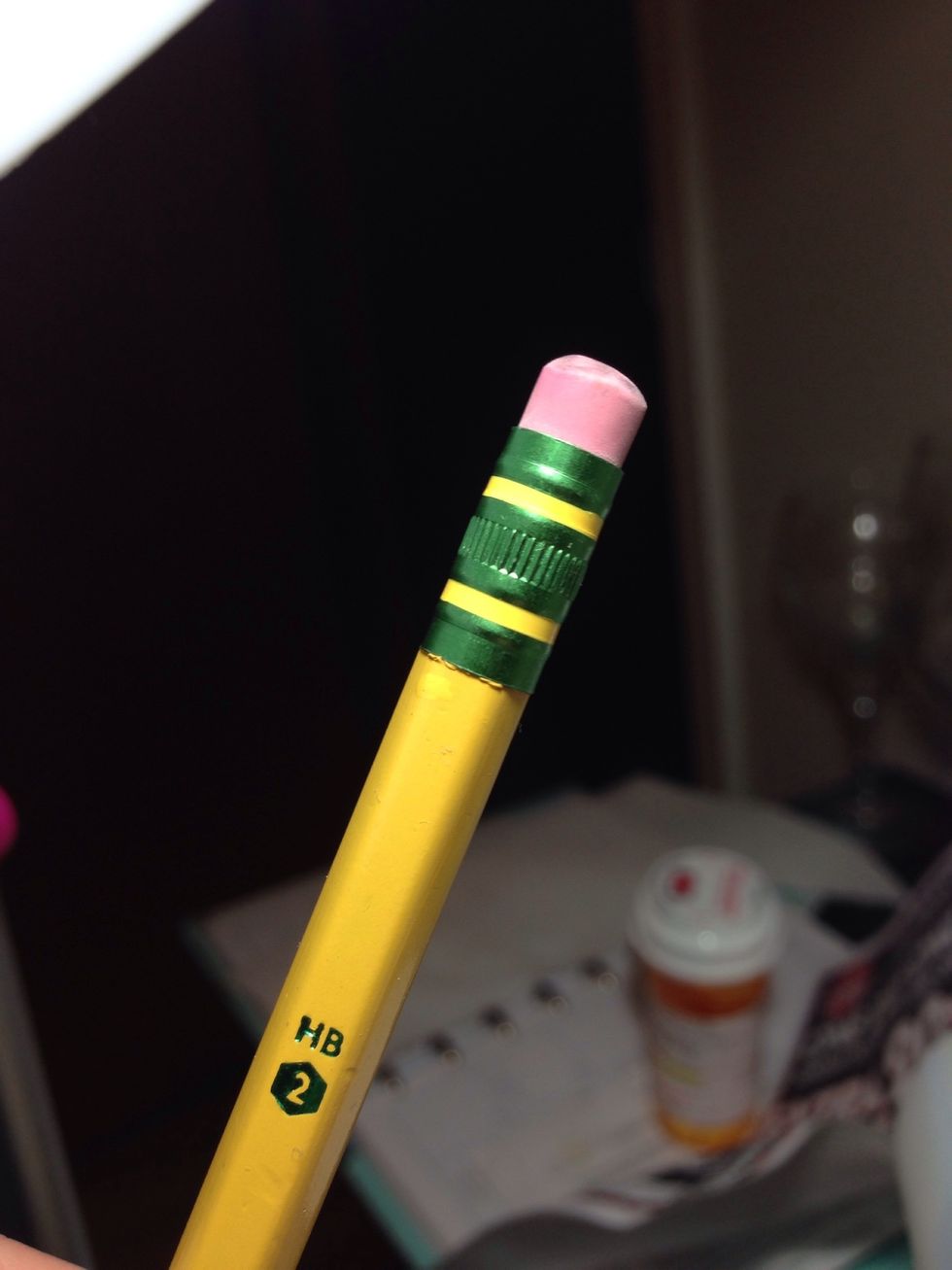 After you drawn your branches, grab your pencil