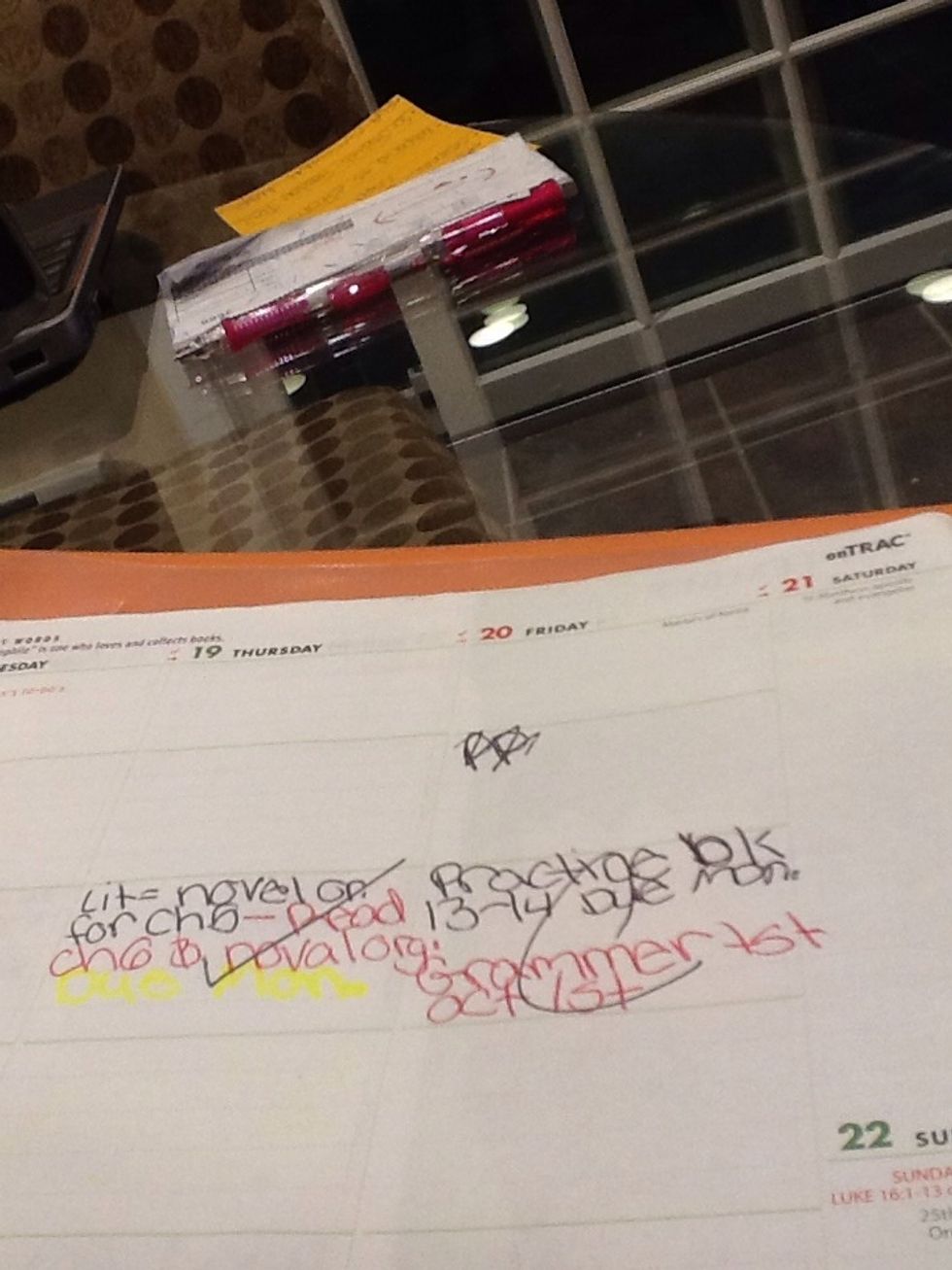 After you finish your assignment make a check or mark so you know it's done.