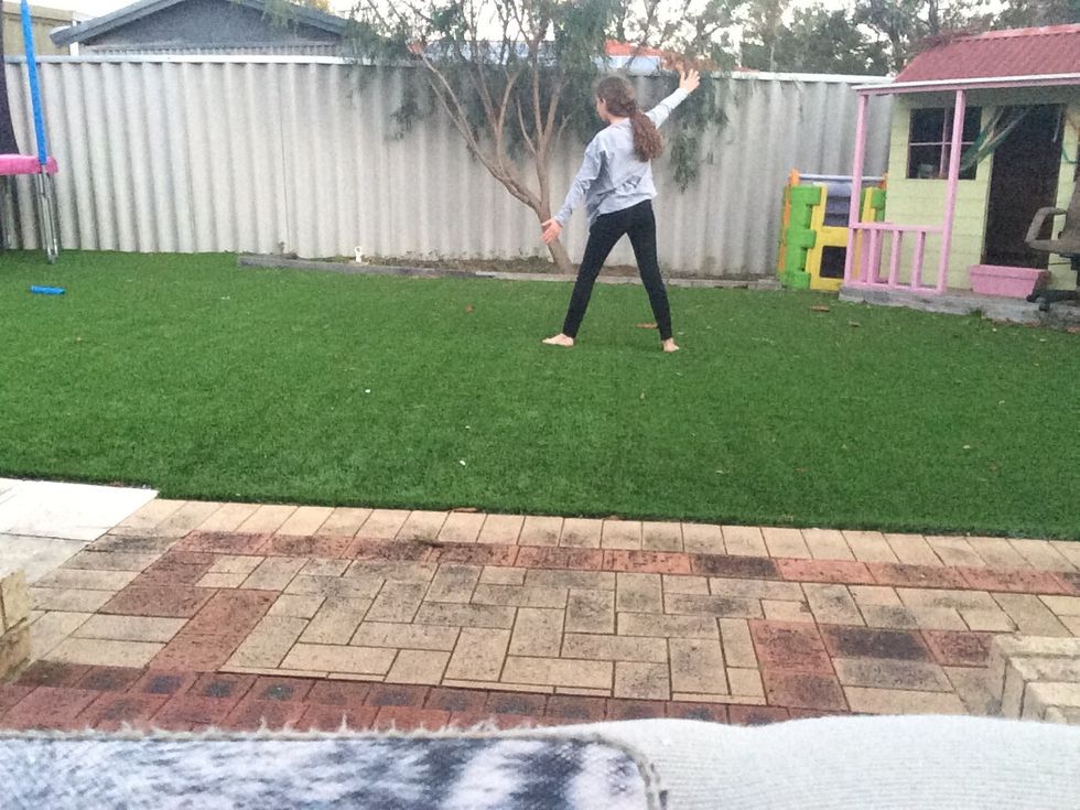 After you flip your legs over, land the same way you did in step 6.