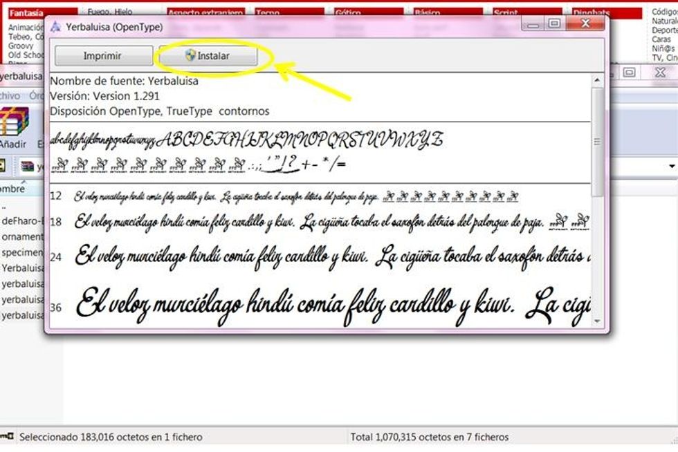 after you have click on the last data another window will appear (i promise that is the last lol). On the top of that window there are 2 buttons, the one that said intall you have to click in it.
