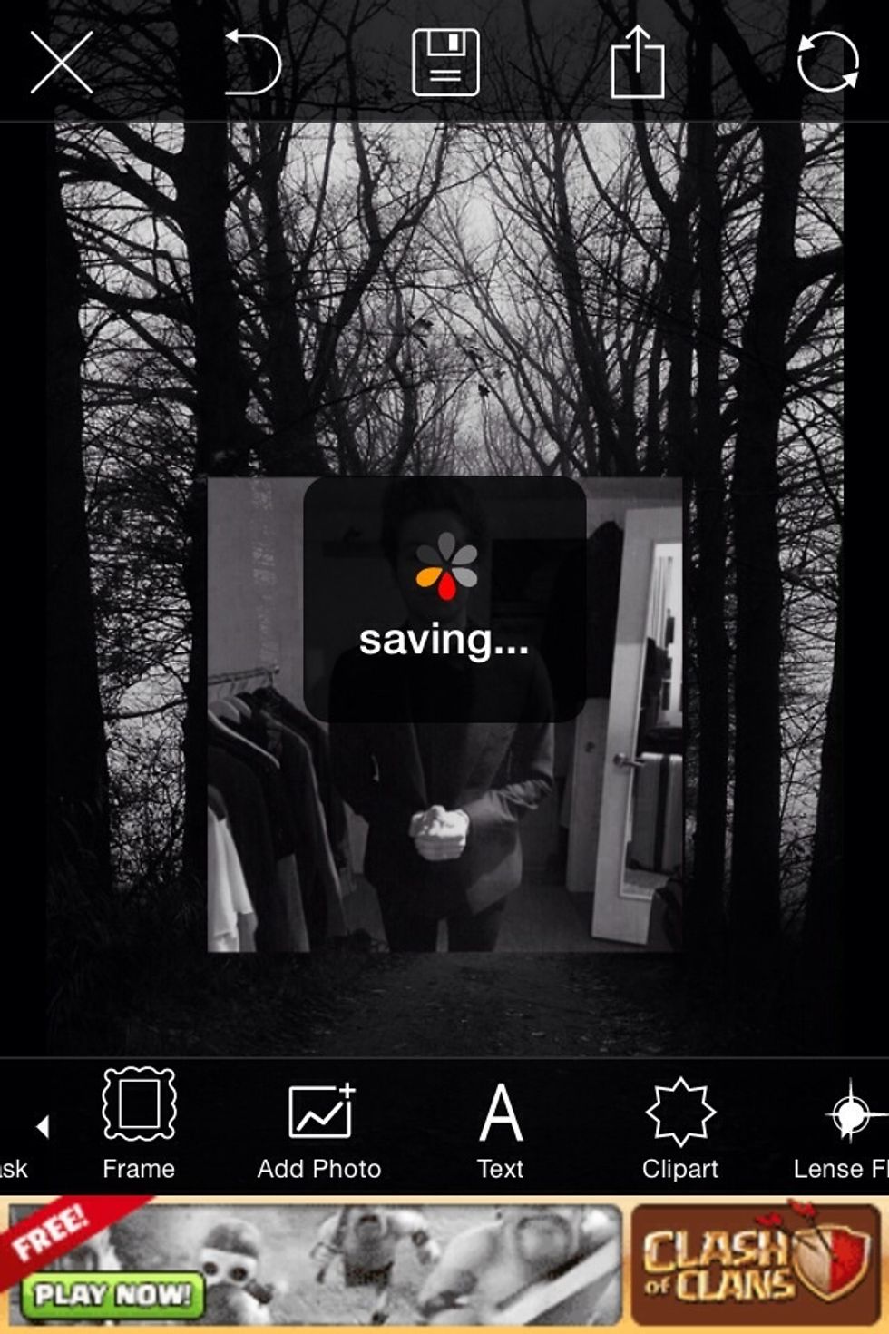 After you have finished save it to your camera roll.