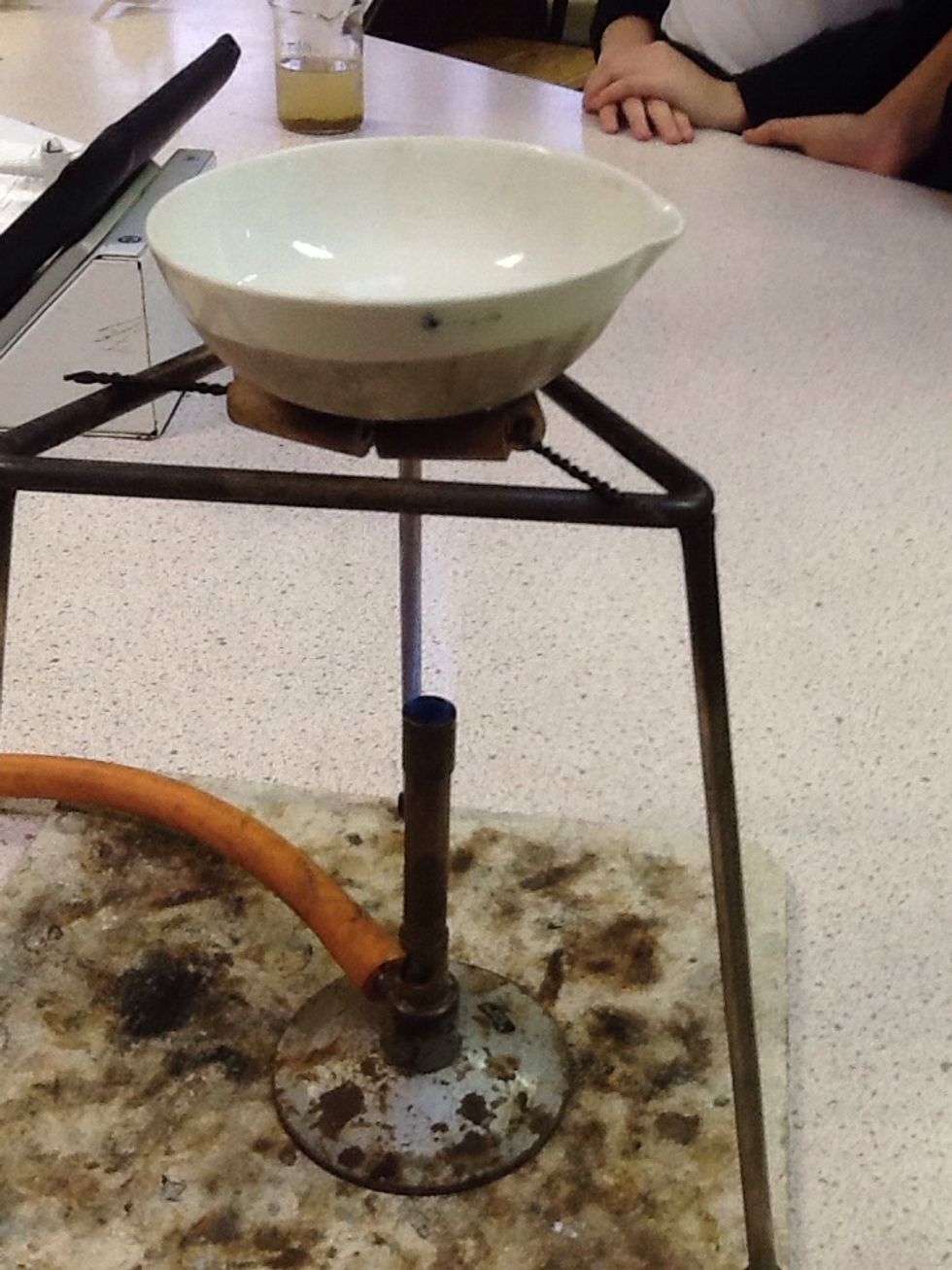 After you have followed these steps your Bunsen burner should look like this