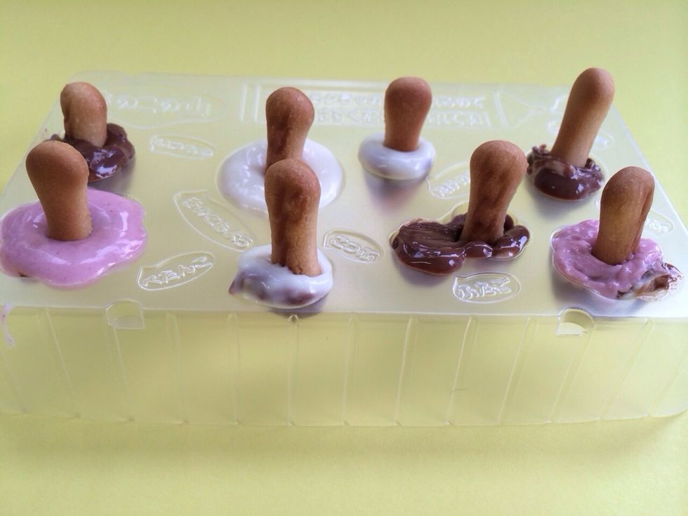 After you have the stems all in, put in refrigerator for about 10 minutes