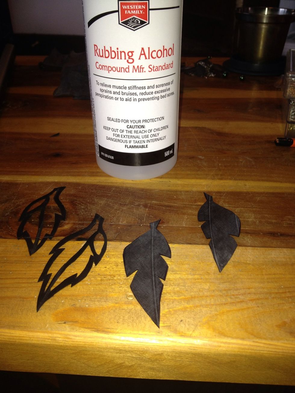 After you have your inner tubes cut out make sure you clean them well with rubbing alcohol, this will remove any pen marks that were made.