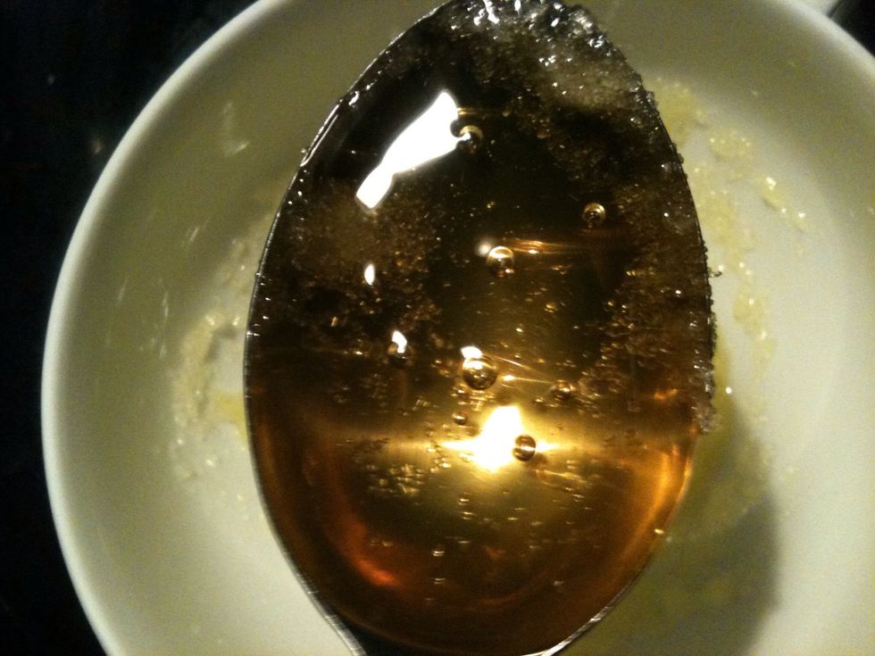 After you mixes the sugar and olive oil add 1 table spoon of honey