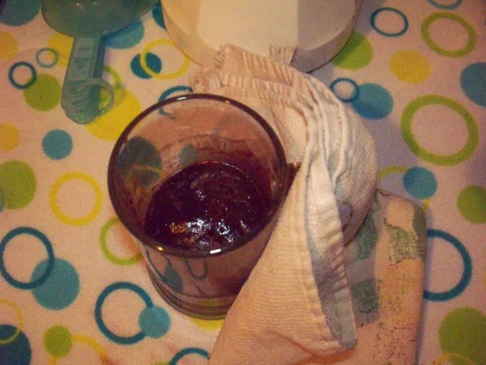 After you pop it into the microwave for about a minute and a half, This is the result! Yummy!