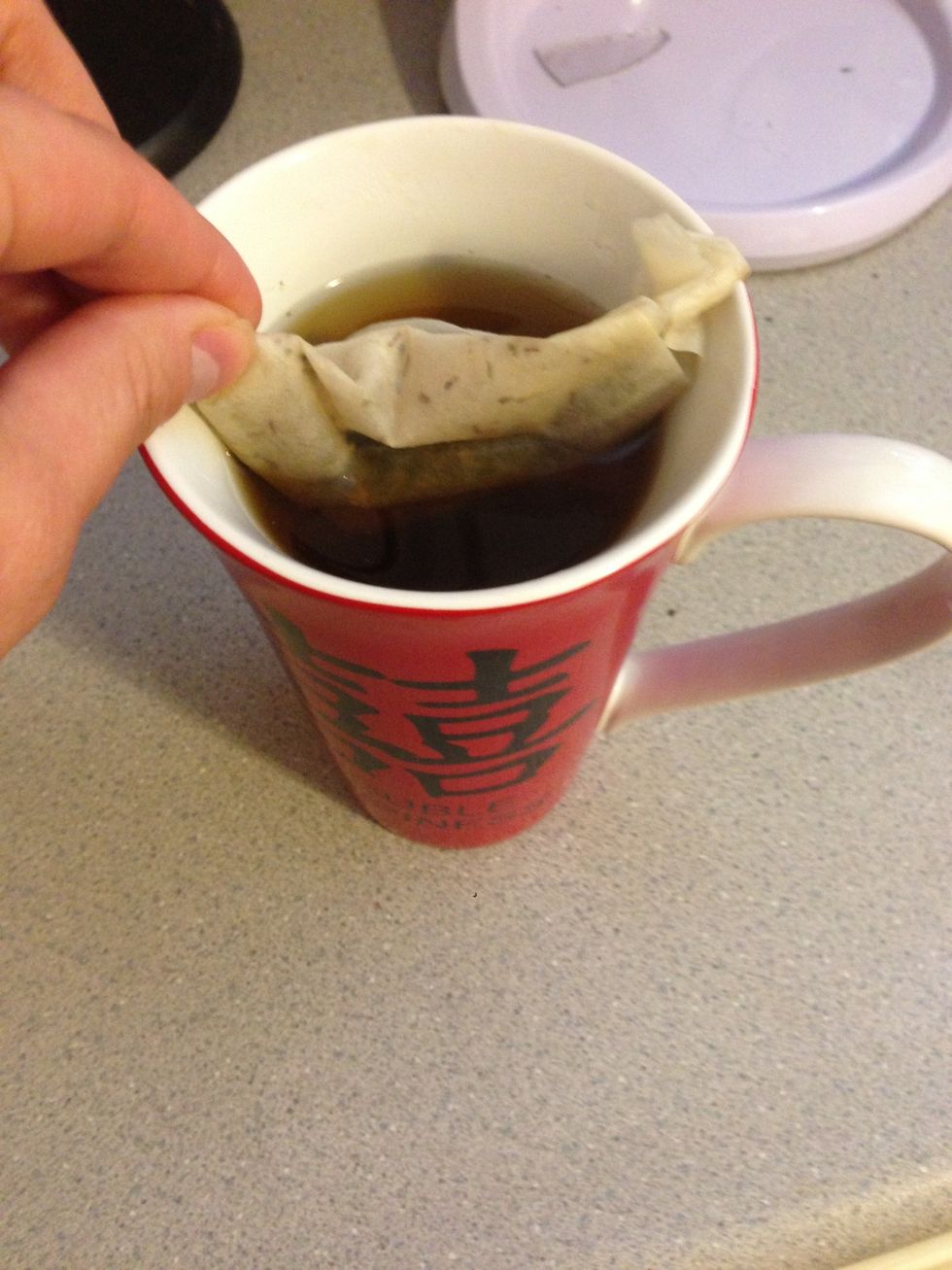 After you pour the water in, seep the tea for the listed time. Make sure you don't over seep because the tea will taste bitter. I seeped for 4 mins since the tea had slightly different seep times.