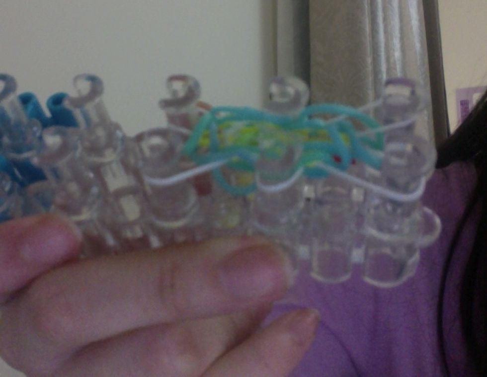 After you put all the white bands back on, it should look like this.