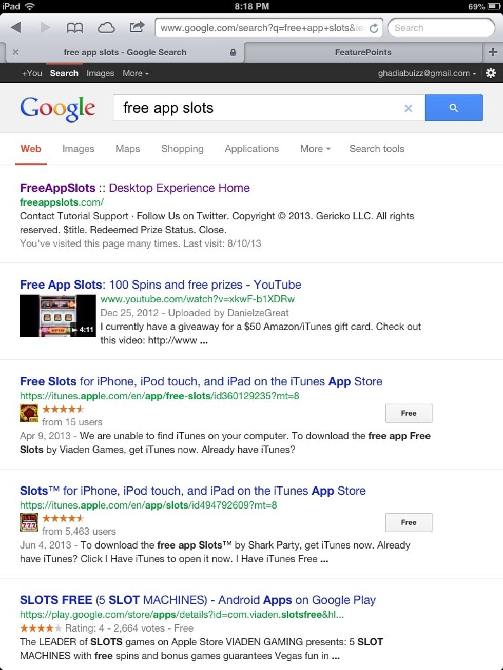 After you search this will appear
