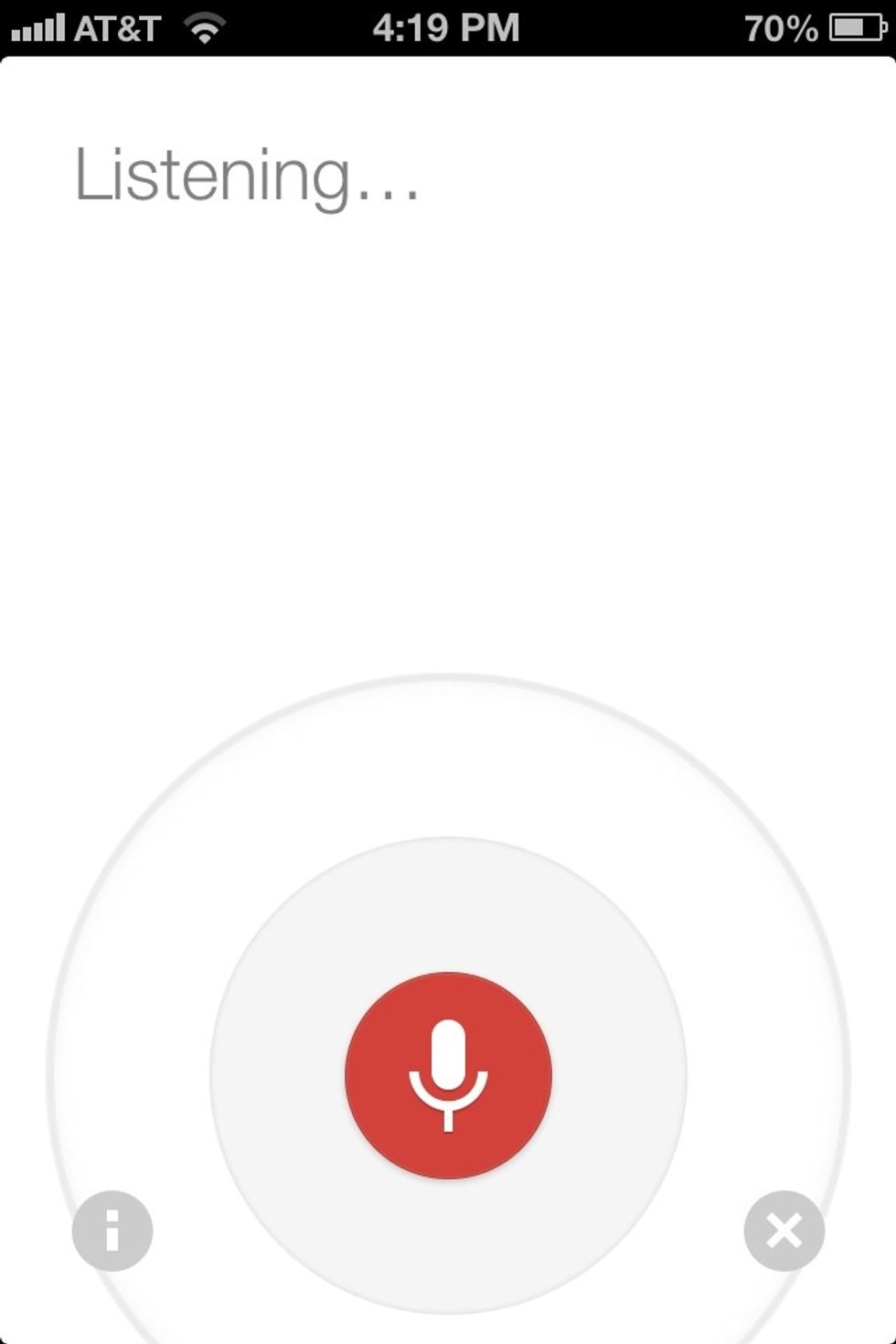 After you speak your query it'll search for the answer. It usually happens within a second or two.