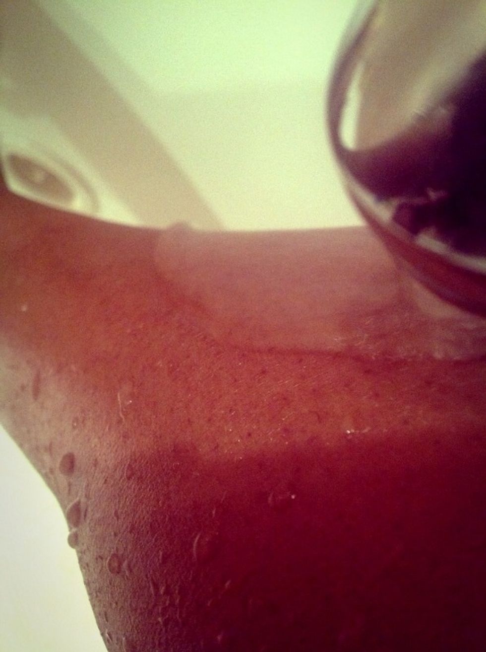 After you've got all areas of your body exfoliated to your liking...Rinse well