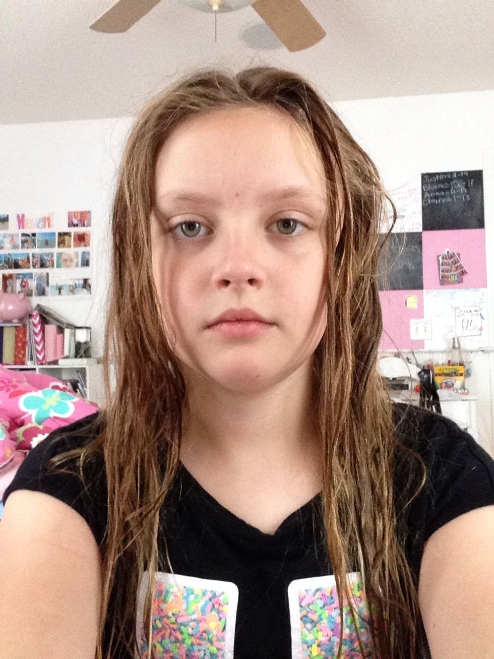 After your 5-10 mins. Take off your towel. I know my hair looks no different but there is a different feel. Your hair should be dryer.