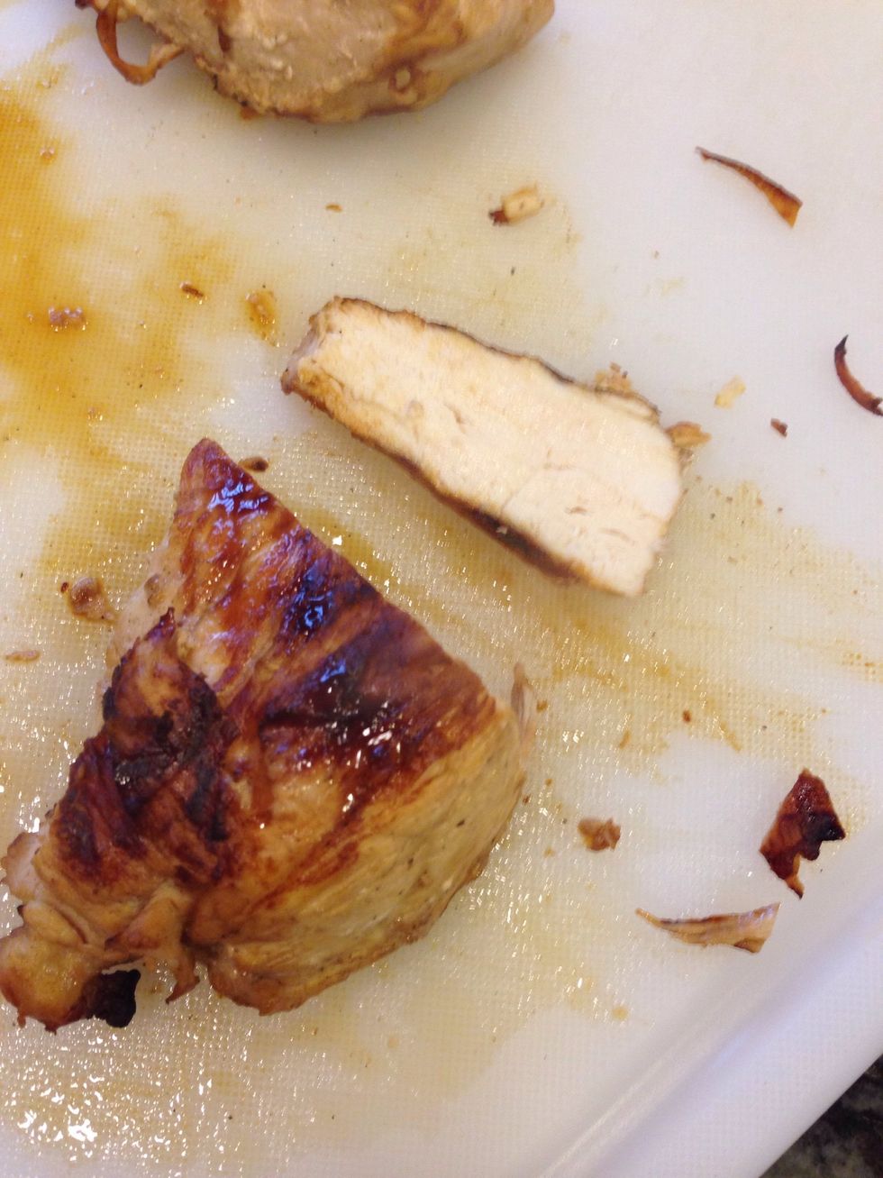 After your chicken is done slice it.