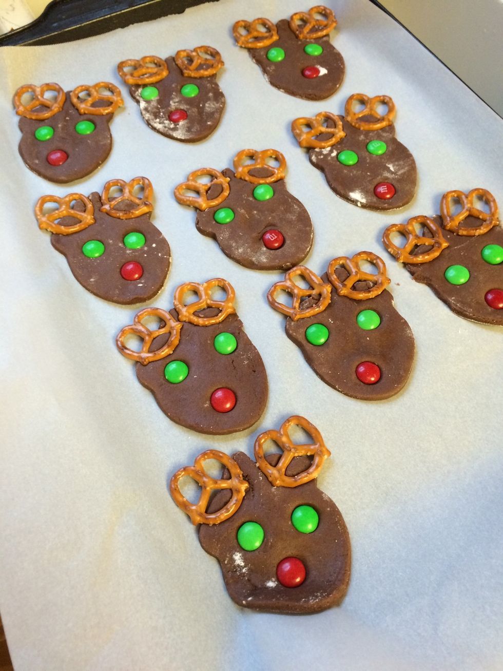 After your Reindeer are made put into oven for baking