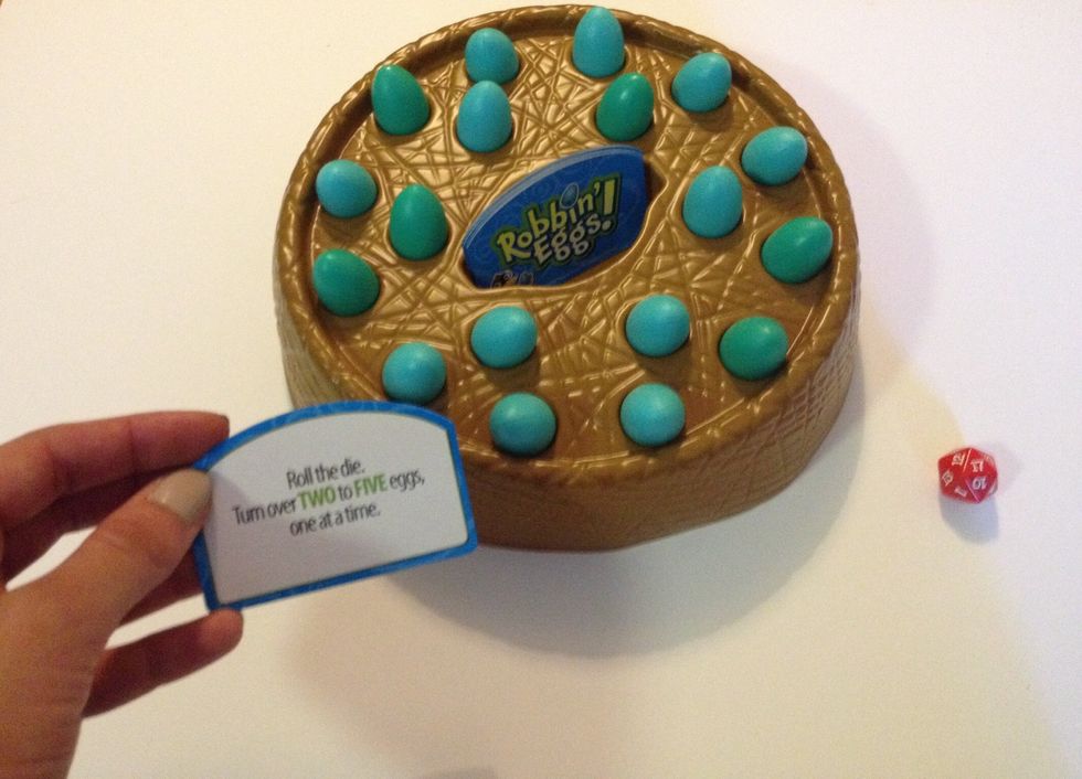 After your student has mastered using both green and blue eggs, add in the cards. (Do not yet include the Rob cards or the Scrambled Egg cards.)