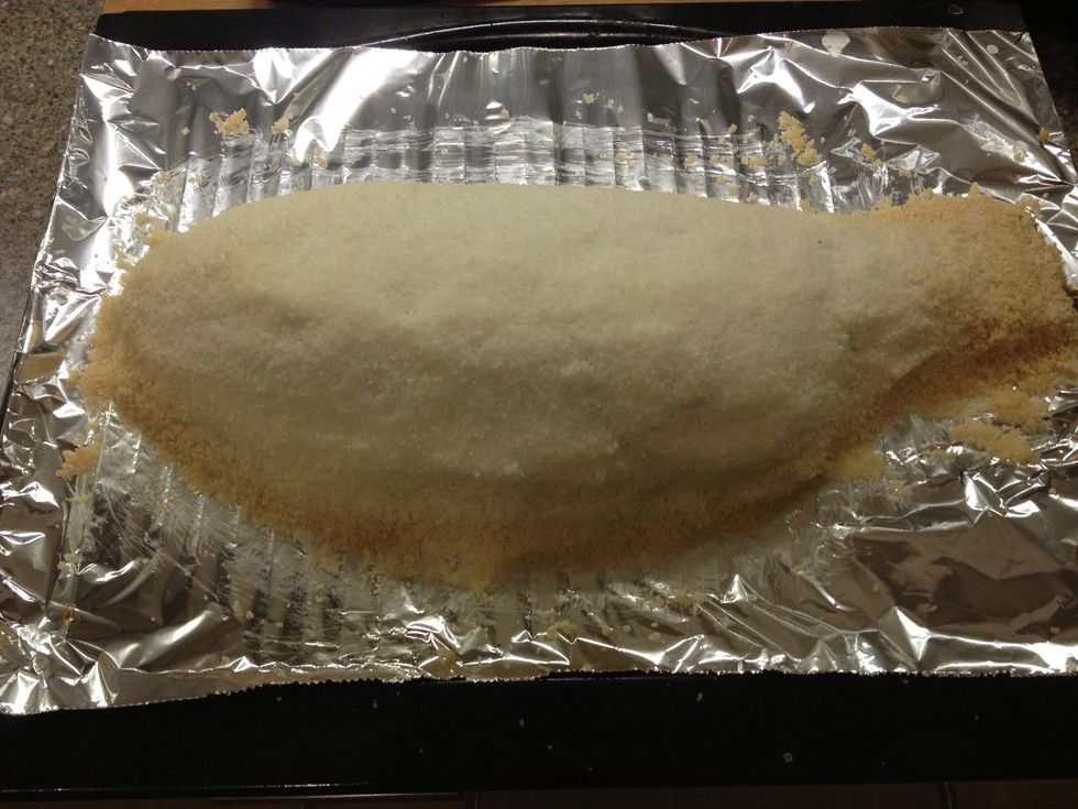 Afterwards it will look like this, let is chill for 5-10 minutes before you start cutting