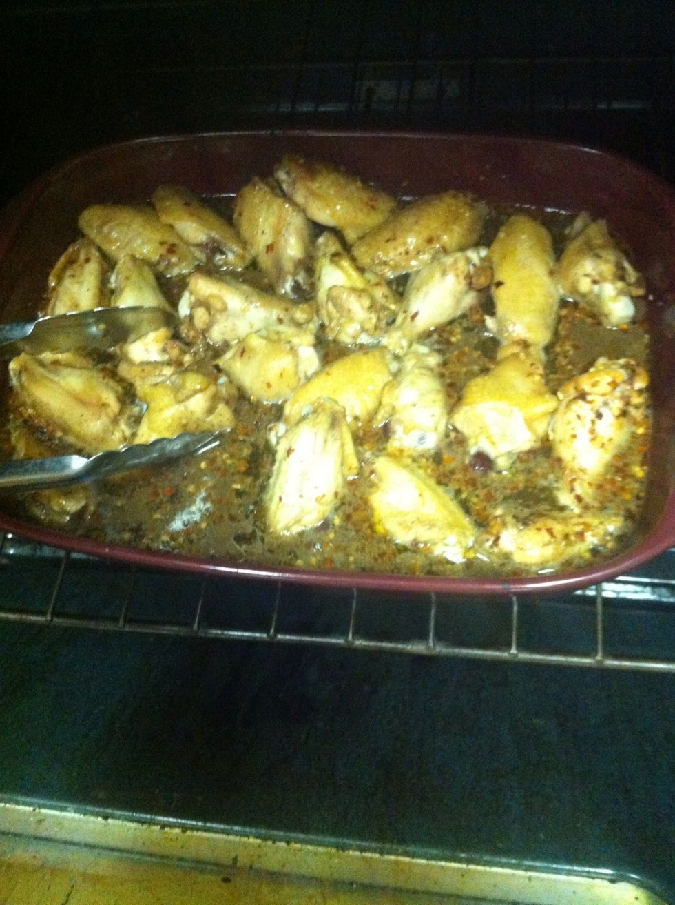 Again after another 10-20 minutes flip.... You want the Dr. Pepper to turn into a glaze.