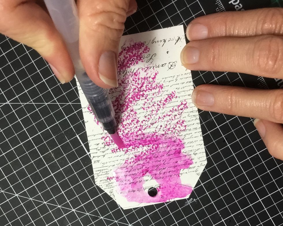 Again, blend the oil pastel.