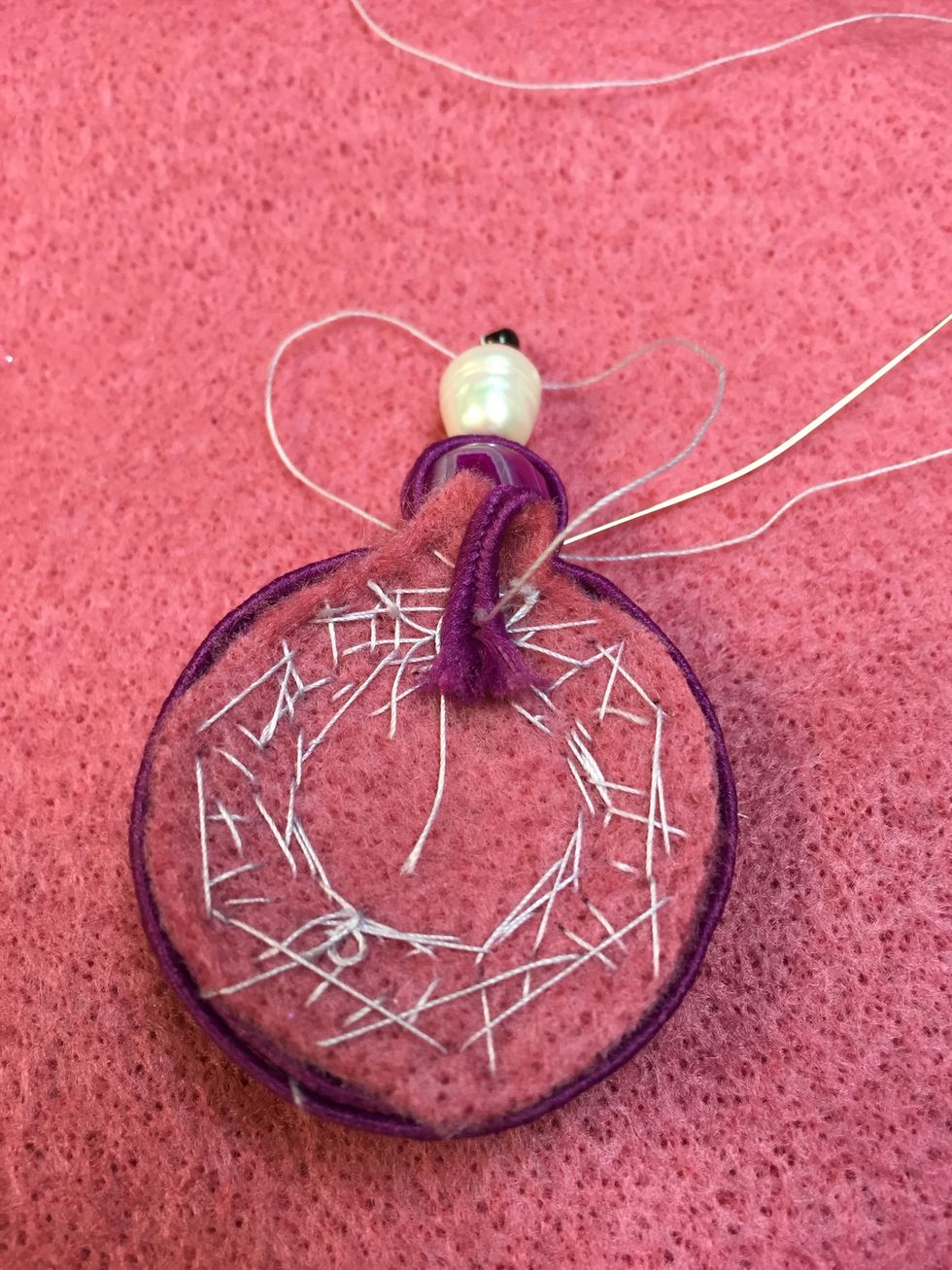 Again come up through all the layers of soutache