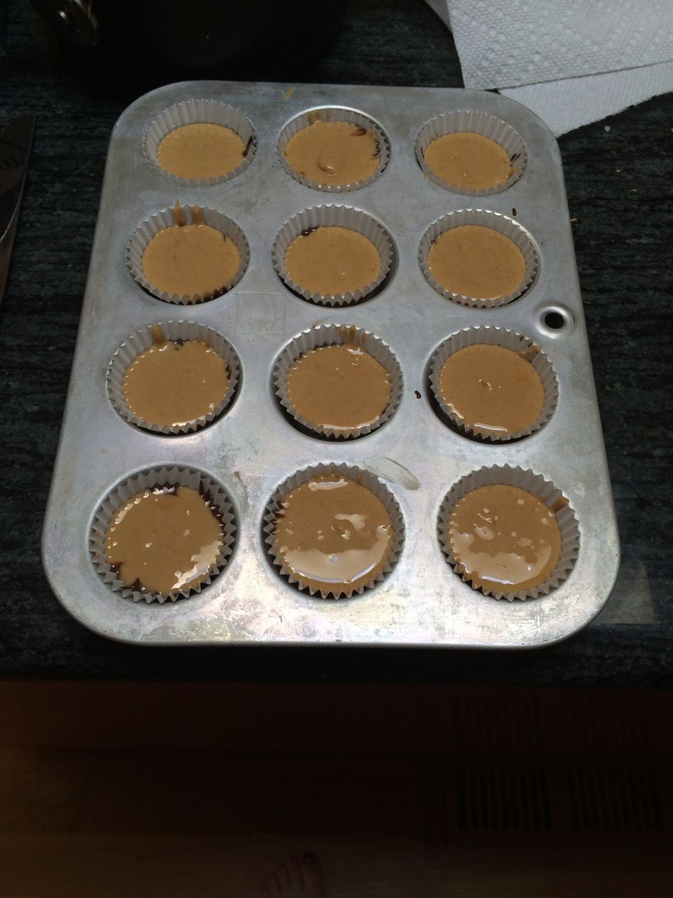 Again, give it a little shake to make an even layer.