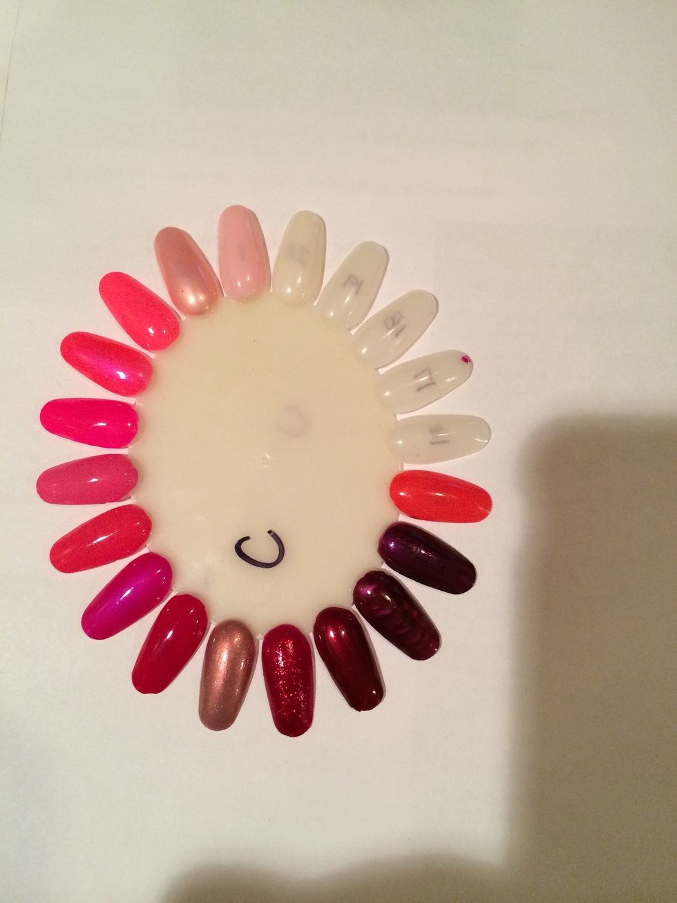 Again, I filled up the wheel with one color and left some remaining swatches for future purchases.