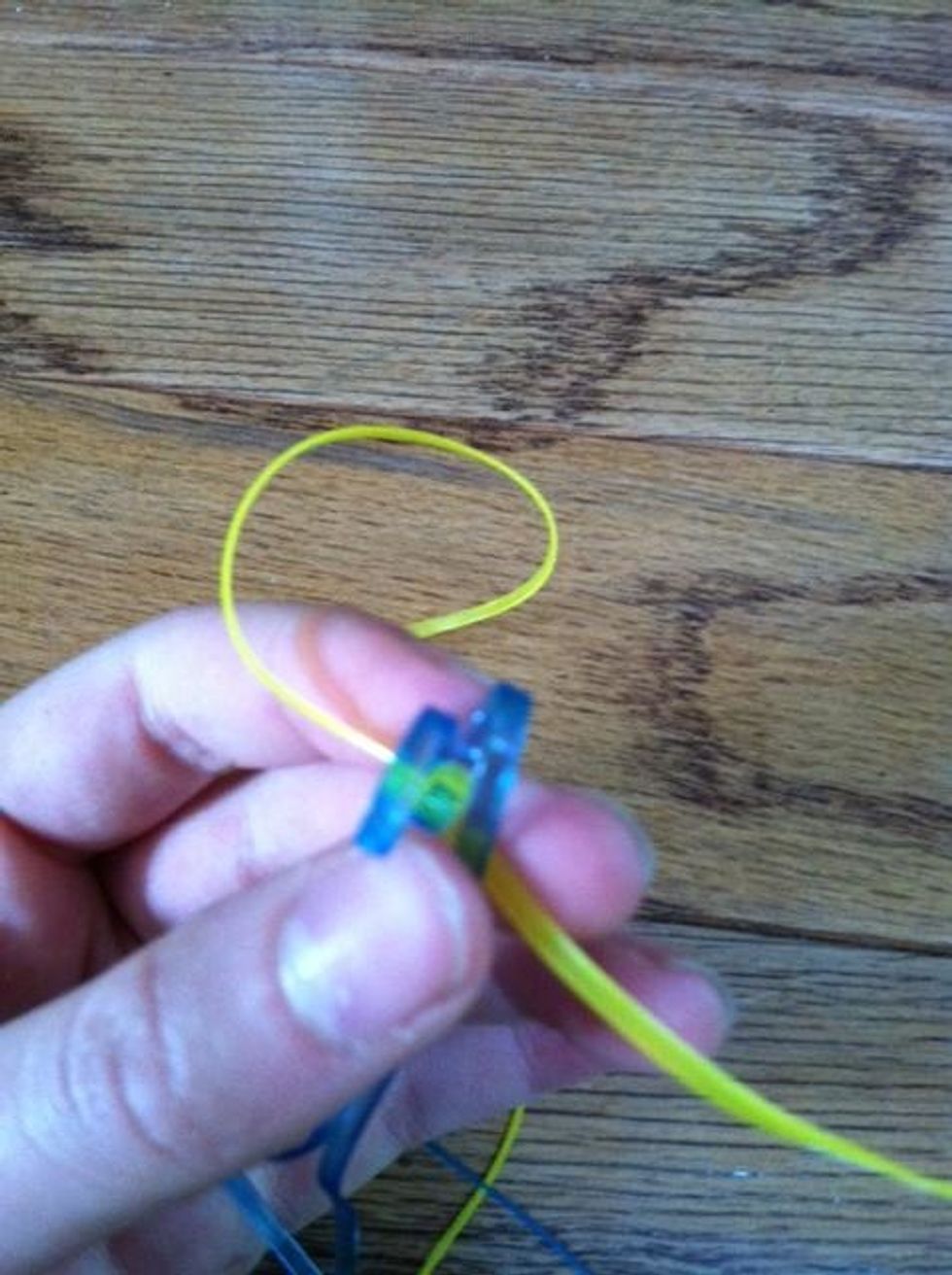 Again make two blue loops.