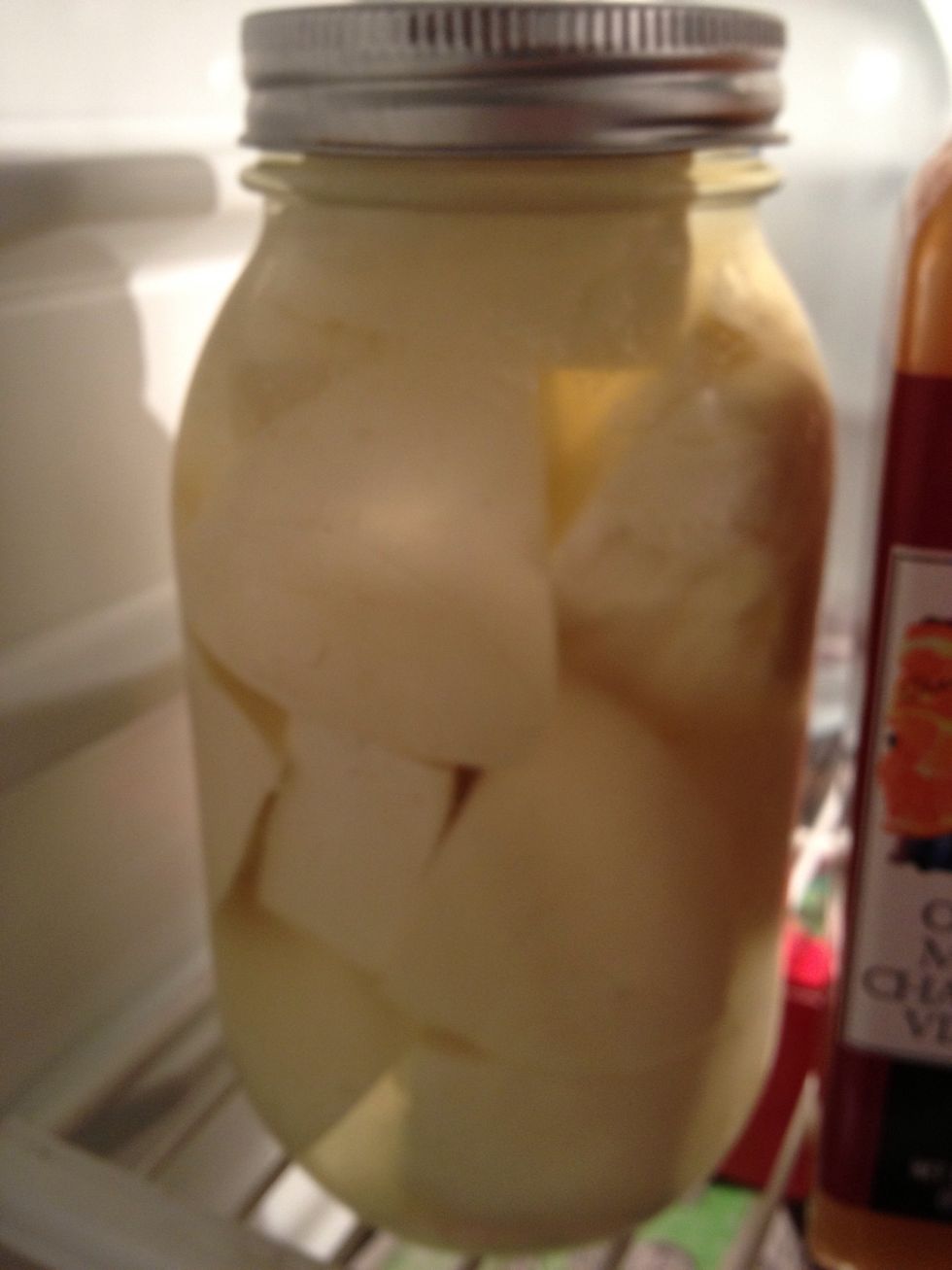 Age in fridge for 1-4 weeks if you can avoid the temptation, the longer it sits the stronger the taste gets.