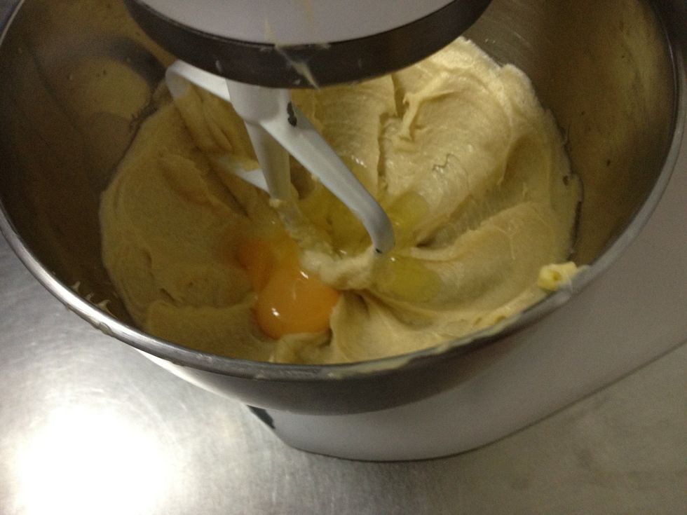 Agregar el segundo huevo e integrar// Add the second egg and mix