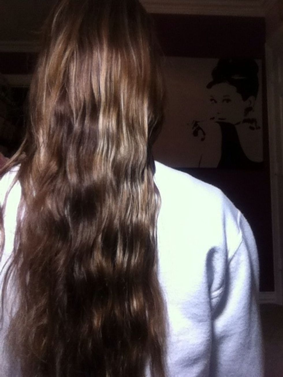 Ah morning time take your hair out of your braid (: