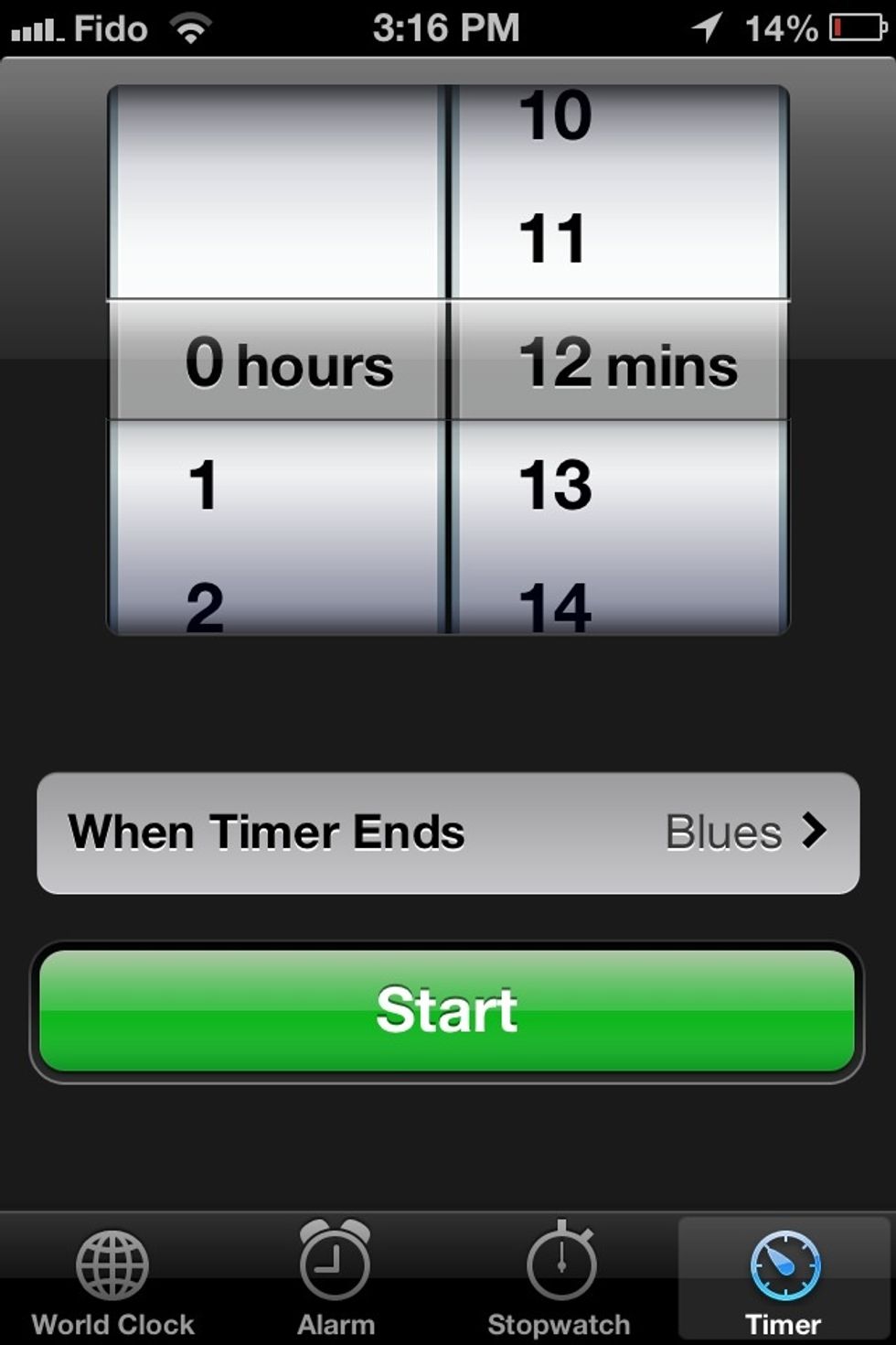 Ahem .. 12 minutes to be exact.