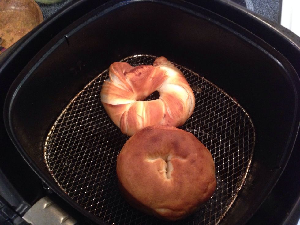 Air fry for a 5 full minutes at 390 degrees.