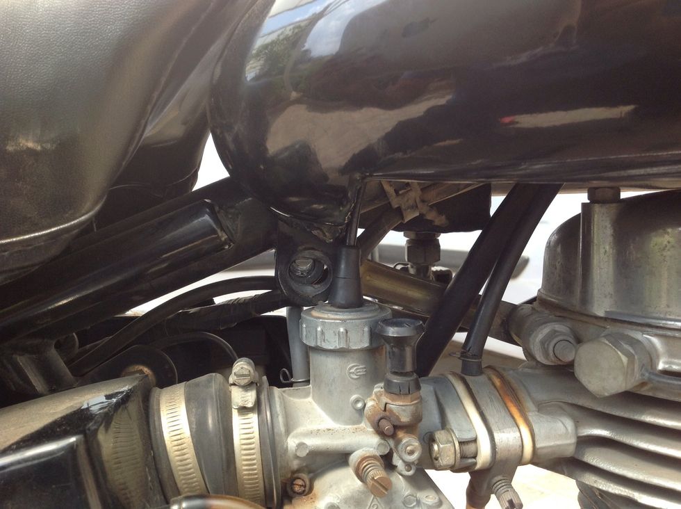 Align the holes for slotting in the bolts