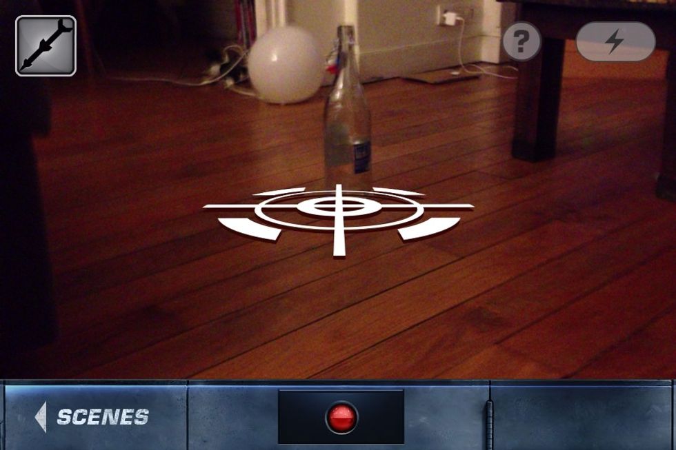 Align the target to the ground