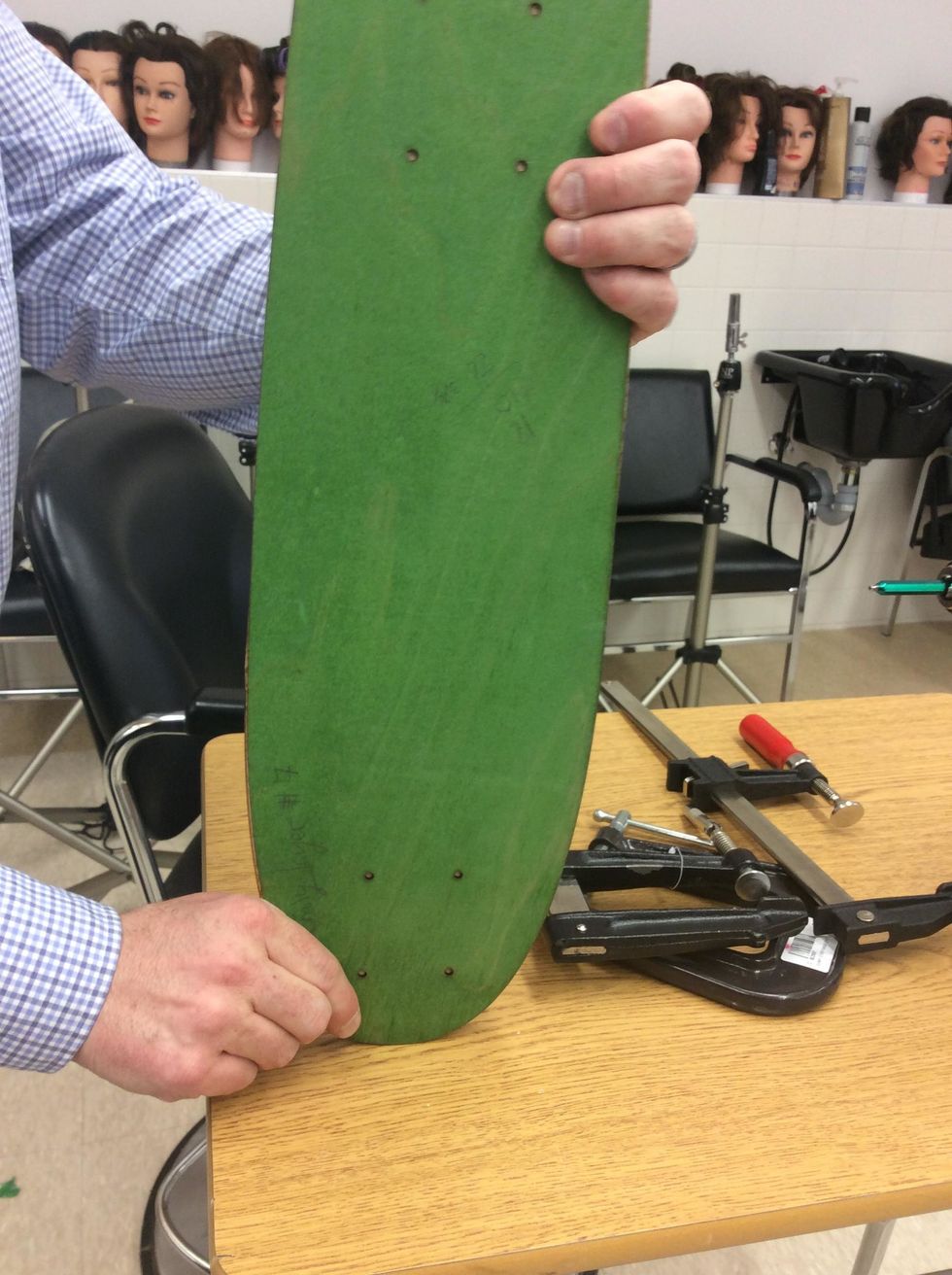 Align veneers to one end