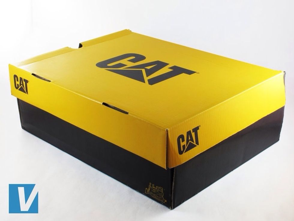All Caterpillar boots are boxed in a sturdy Caterpillar branded boot box. Older box styles may vary. Check for errors in spacing, positioning and colour of branding.