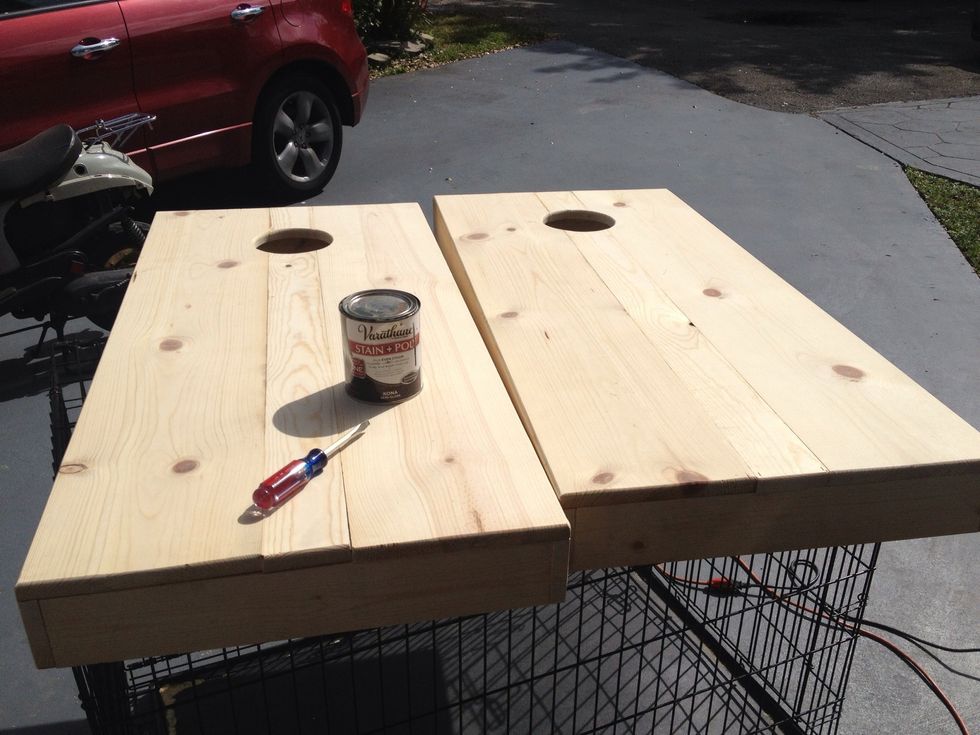 All clean, ready for stain