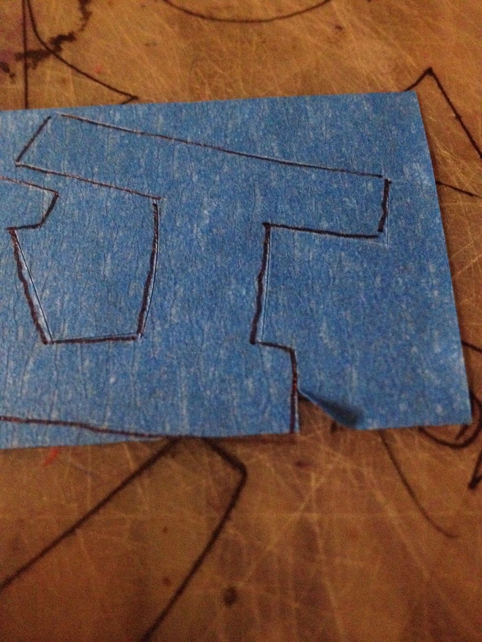 All cut. I will be lifting outer area of pattern