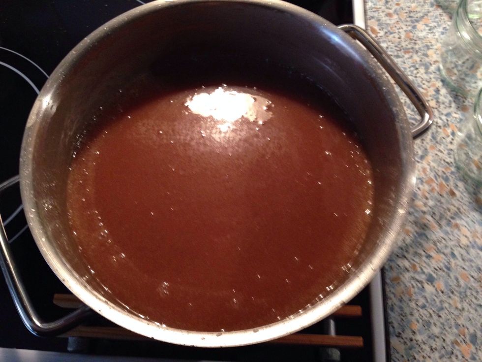All done! Be careful though when pouring or tasting, the caramel is really hot!