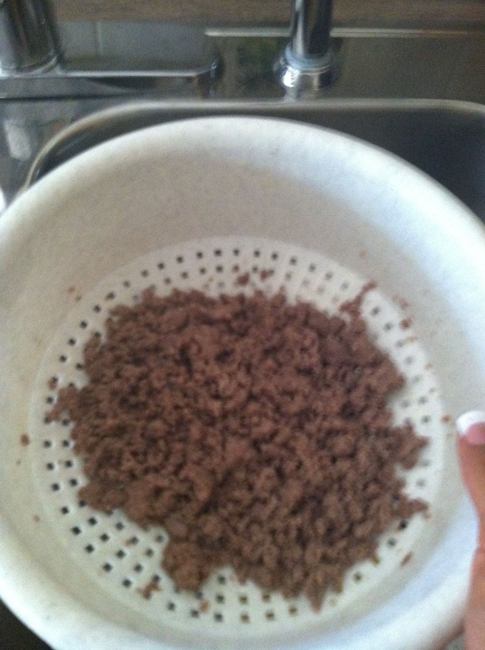 All done! Drain off that icky fatty stuff.