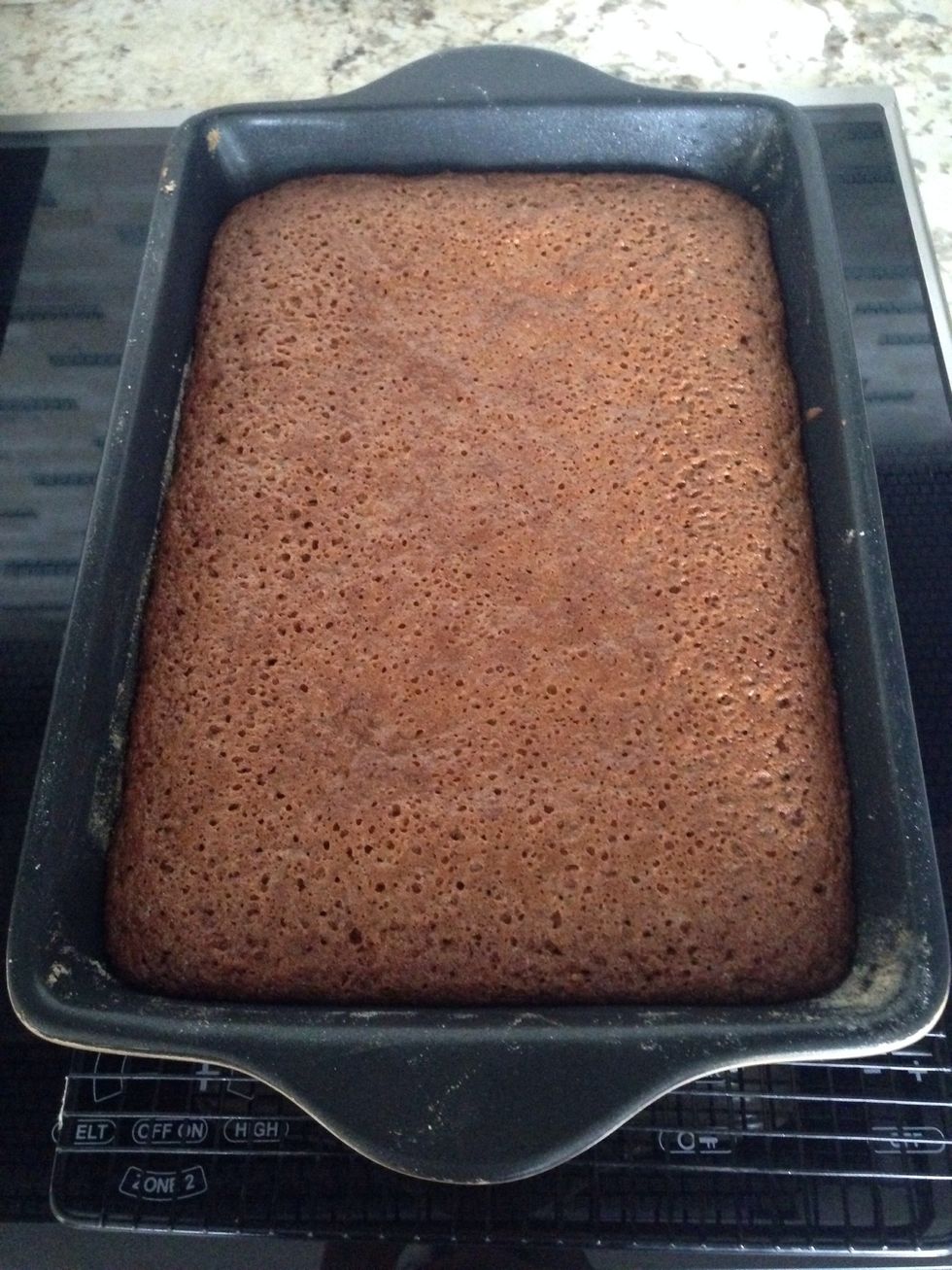 All done! Let it cool in the pan for 10 minutes, then turn out onto a wire rack and cool completely .